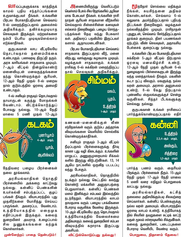 ராசிபலன் - பிப்ரவரி 5 முதல் 18 வரை