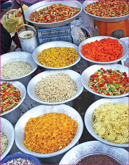 சரித்திர விலாஸ் - இன்றைய மெனு - அப்பளம் - வற்றல் - வடகம்