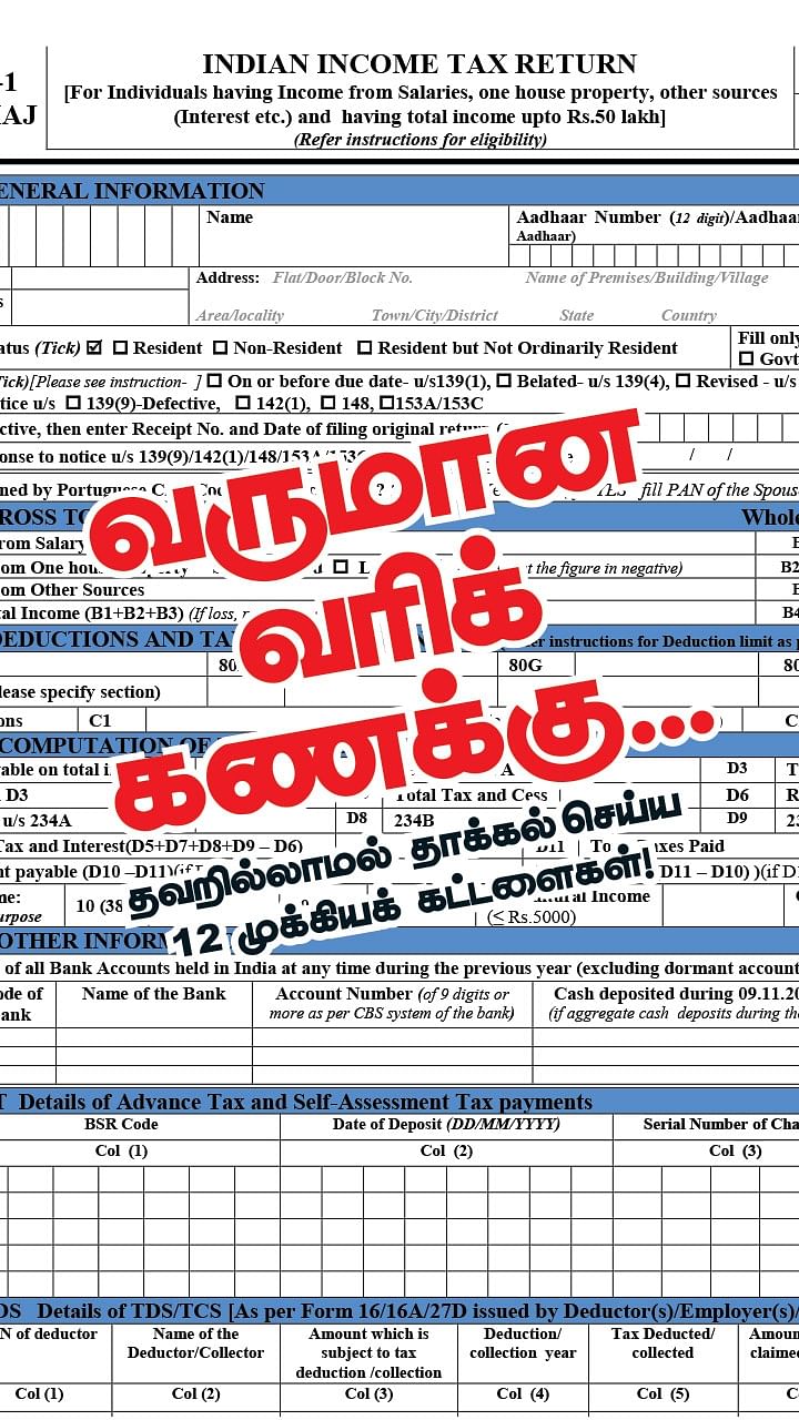 வருமான வரிக் கணக்கு.. தவறில்லாமல் தாக்கல் செய்ய 12 முக்கியக் கட்டளைகள்!