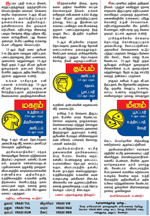 ராசிபலன் - மார்ச் 5 முதல் 18 வரை