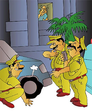 பஞ்சர் போலீஸ்!