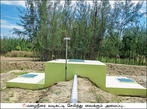 அசத்தும் மழைநீர்ச் சேமிப்பு! - 50 நாள்கள்... 8 முறை மழை... 50 ஆயிரம் லிட்டர்!
