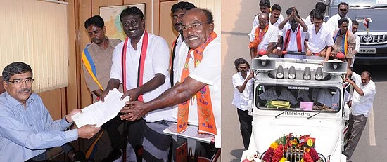 இல. கணேசன், ம.தி.மு.க, தி.மு.க. வேட்பாளர்கள் வேட்பு மனு தாக்கல் (படங்கள்)