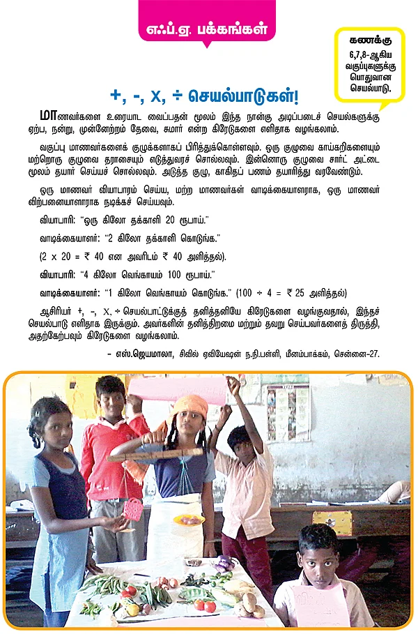 +,-,x,/ செயல்பாடுகள்!