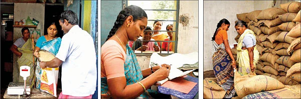 பருப்பு கொடுப்பதும் அரிசி நிறுப்பதும் பாரினில் பெண்கள் நடத்த வந்தோம் !