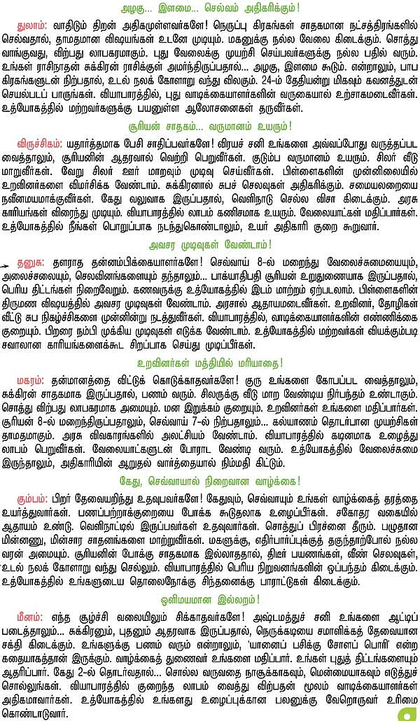 ராசிபலன்கள்!