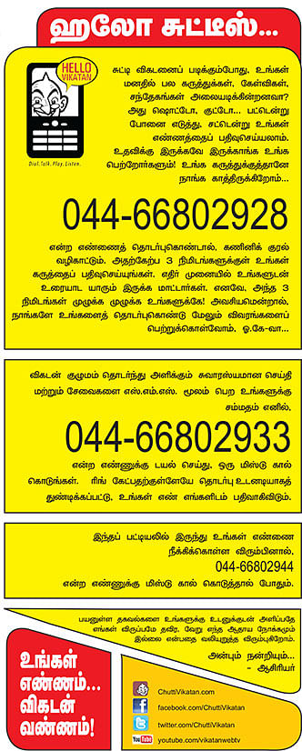 ஹலோ சுட்டீஸ்...