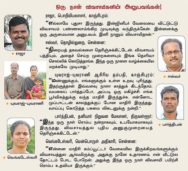 'ஒரு நாள் விவசாயி!'