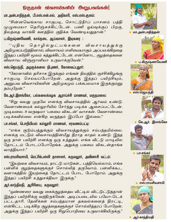 'ஒரு நாள் விவசாயி!'