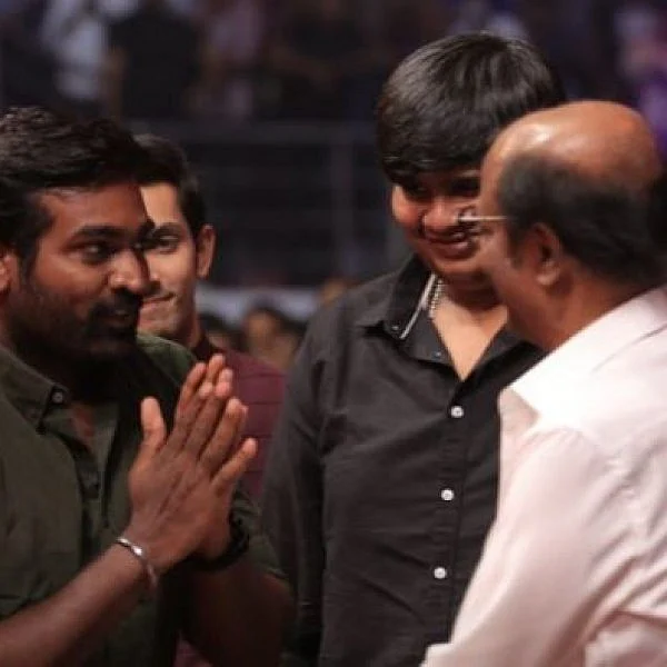 `எப்பவுமே பெரிய ஆள எதிர்த்தாதான்... நாமளும் பெரிய ஆளாக முடியும்!’ - ரஜினியைப் புகழ்ந்த விஜய் சேதுபதி