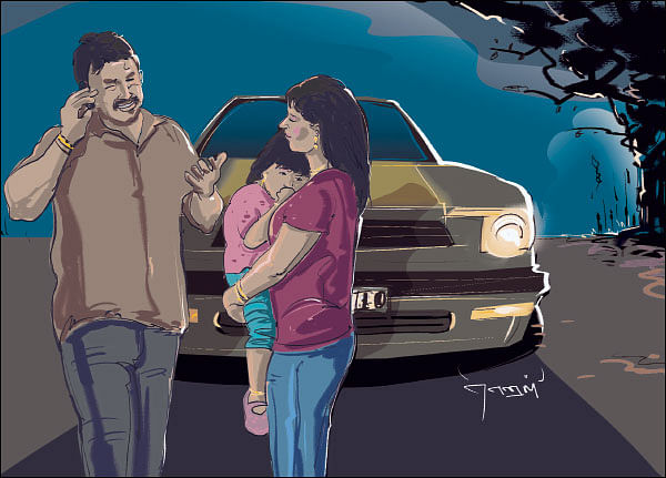 நில்... கவனி... சர்வீஸ்! - ஸ்பீடு பிரேக்கரால் வந்த பிரேக் டவுன்!
