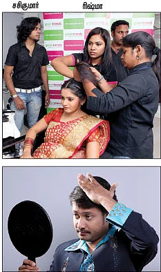 காஞ்சி பட்டுடுத்தி...கஸ்தூரி பொட்டு வைத்து..!