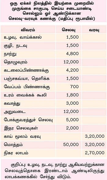 ஒரு ஏக்கர்... ஆண்டுக்கு ரூ.3 லட்சத்து 20 ஆயிரம் வருமானம்...வறட்சியிலும் வருமானம் தரும் நாட்டுமுருங்கை!
