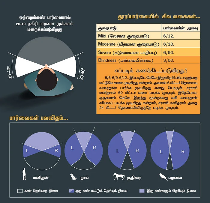 பார்வை ஒன்று போதுமா? - பரிசோதனை சொல்வதை கவனியுங்கள்!