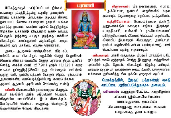 2011 நட்சத்திர பலன்கள்