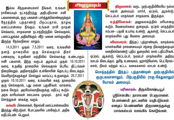 2011 நட்சத்திர பலன்கள்