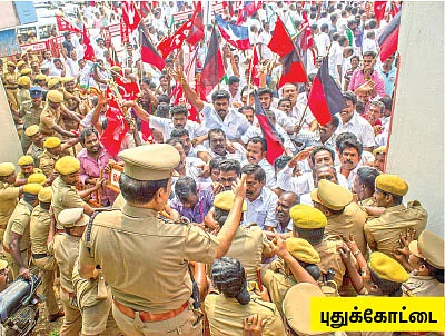 காவிரி நதிநீர்ப் பங்கீடு.... மத்திய அரசை மிரள வைத்த மறியல் போராட்டங்கள்!