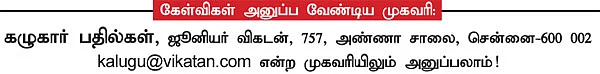 கழுகார் பதில்கள்!