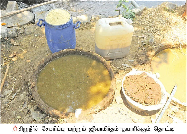 விளைச்சலை அள்ளிக் கொடுக்கும் ஜீவாமிர்தம்... பாசன முறையில் புதுமை!