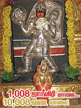 1,008 ஜாங்கிரி மாலை... 10,008 வடை மாலை!