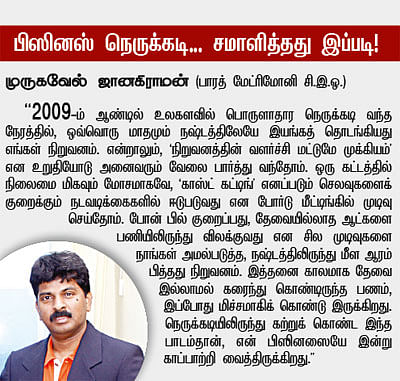 பிஸினஸ் நெருக்கடி... சமாளித்தது இப்படி !