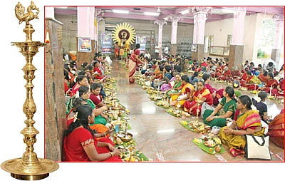 50வது திருவிளக்கு பூஜை: வடபழநி முருகன் கோயில்