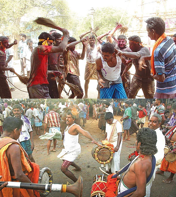 விளக்குமாற்றால் அடிக்கும் திருவிழா!