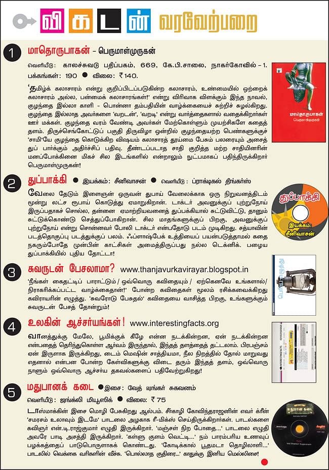 விகடன் வரவேற்பறை