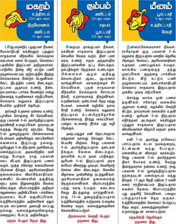 ராசிபலன்!