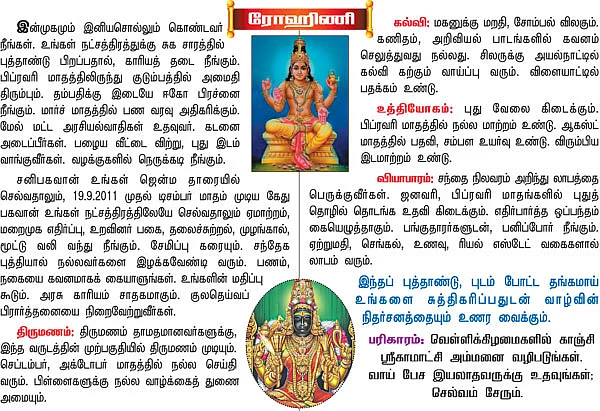 2011 நட்சத்திர பலன்கள்