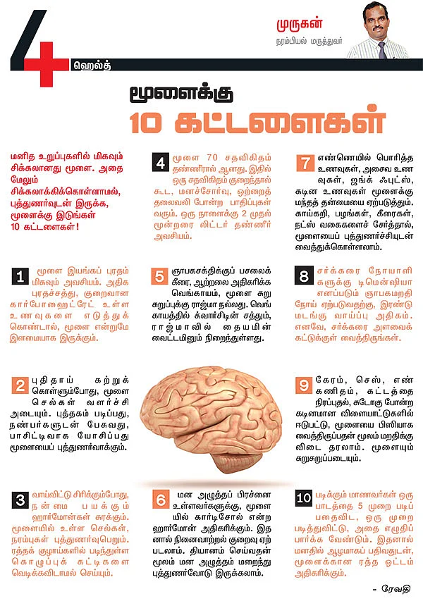 மூளைக்கு 10 கட்டளைகள்