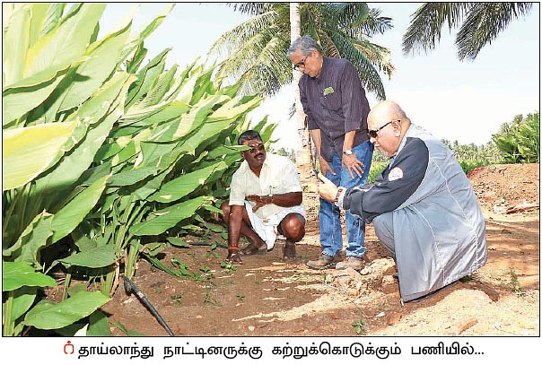 தாய்லாந்தில் ஈரோடு மஞ்சள்... கடல் கடந்து கற்றுக் கொடுக்கும் விவசாயி!