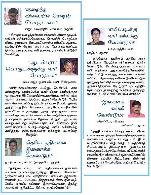 பட்ஜெட் எதிர்பார்ப்புகள்...