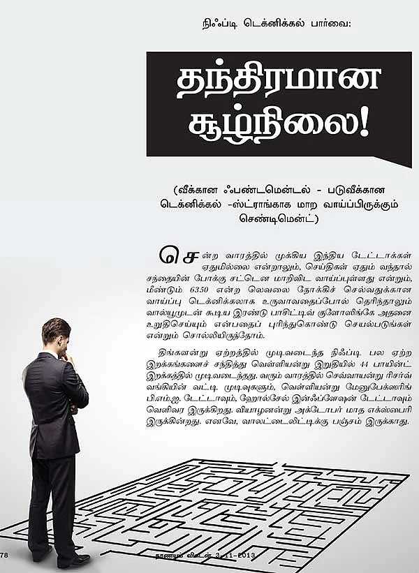 நிஃப்டி டெக்னிக்கல் பார்வை: தந்திரமான சூழ்நிலை !