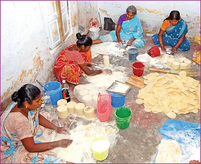 சரித்திர விலாஸ் - இன்றைய மெனு - அப்பளம் - வற்றல் - வடகம்