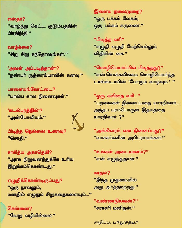 இன்னும் சில சொற்கள் - வண்ணநிலவன்