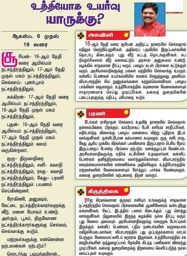 நட்சத்திர பலன்கள்