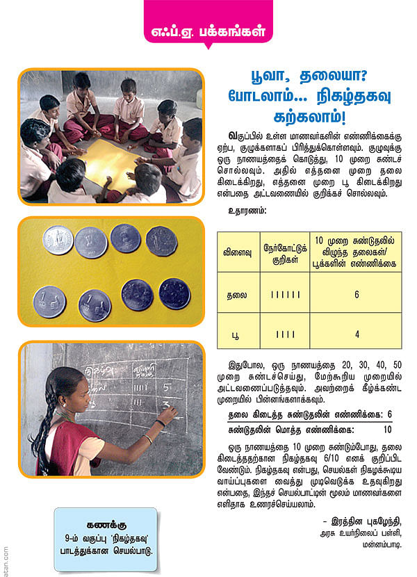 பூவா,தலையா போடலாம்...நிகழ்தகவு கற்கலாம் !