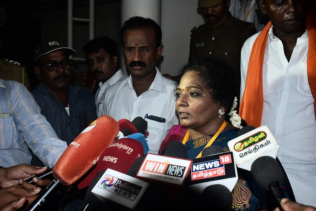 `கருணாஸ் மீது சட்டப்படி நடவடிக்கை எடுக்கப்பட்டுள்ளது!’ - தமிழிசை