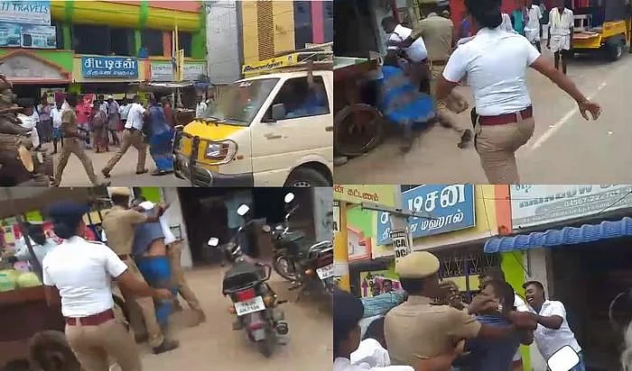 நடுரோட்டில் கட்டிப்புரண்ட போக்குவரத்து ஆய்வாளர் - டிரைவர்! - மருத்துவமனையில் போடப்பட்ட 6 தையல்கள்