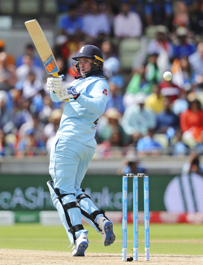 Jason Roy Plays a shot.