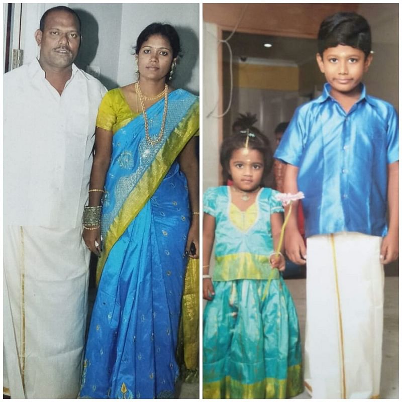 கணவர் மற்றும் குழந்தைகளுடன் உமா