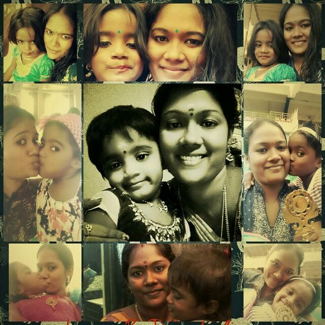 தன் மகளுடன்