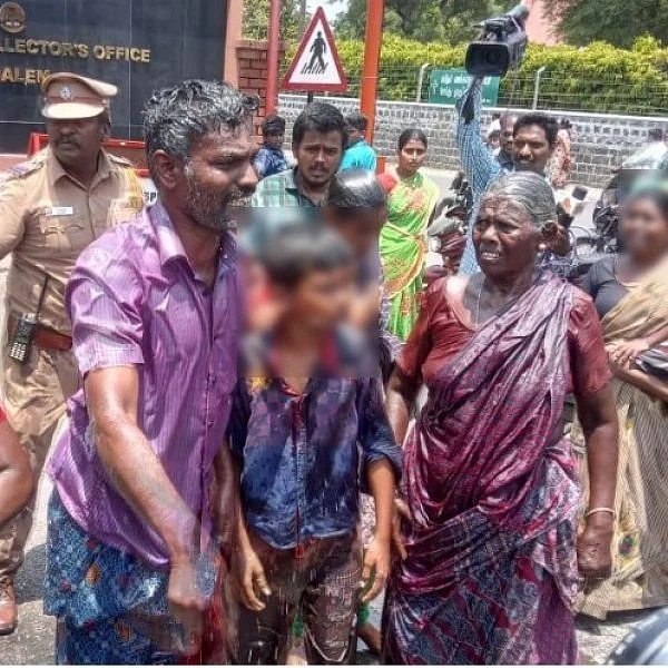 `தண்ணீர் கிடைக்கல, தற்கொலை செய்ய வந்தோம்!' - கலெக்டர் ஆபீஸில் உயிரை மாய்க்க முயன்ற 7 பேர்