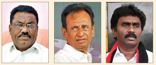 சண்முகராஜா, செம்மலை, பார்த்திபன்
