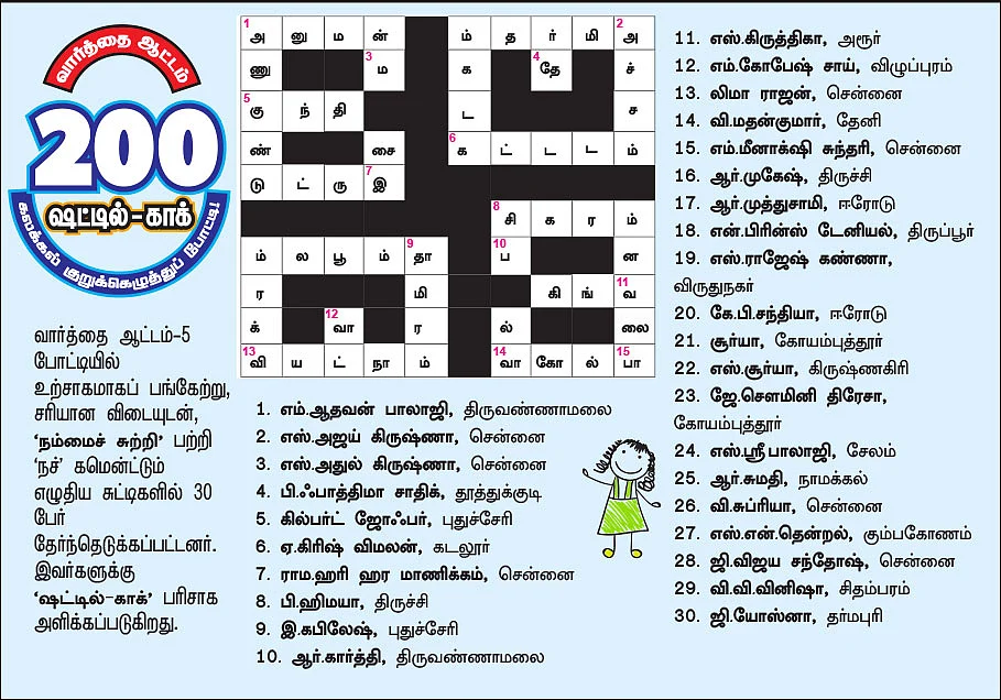 மெகா பரிசுப் போட்டி முடிவுகள் - 5