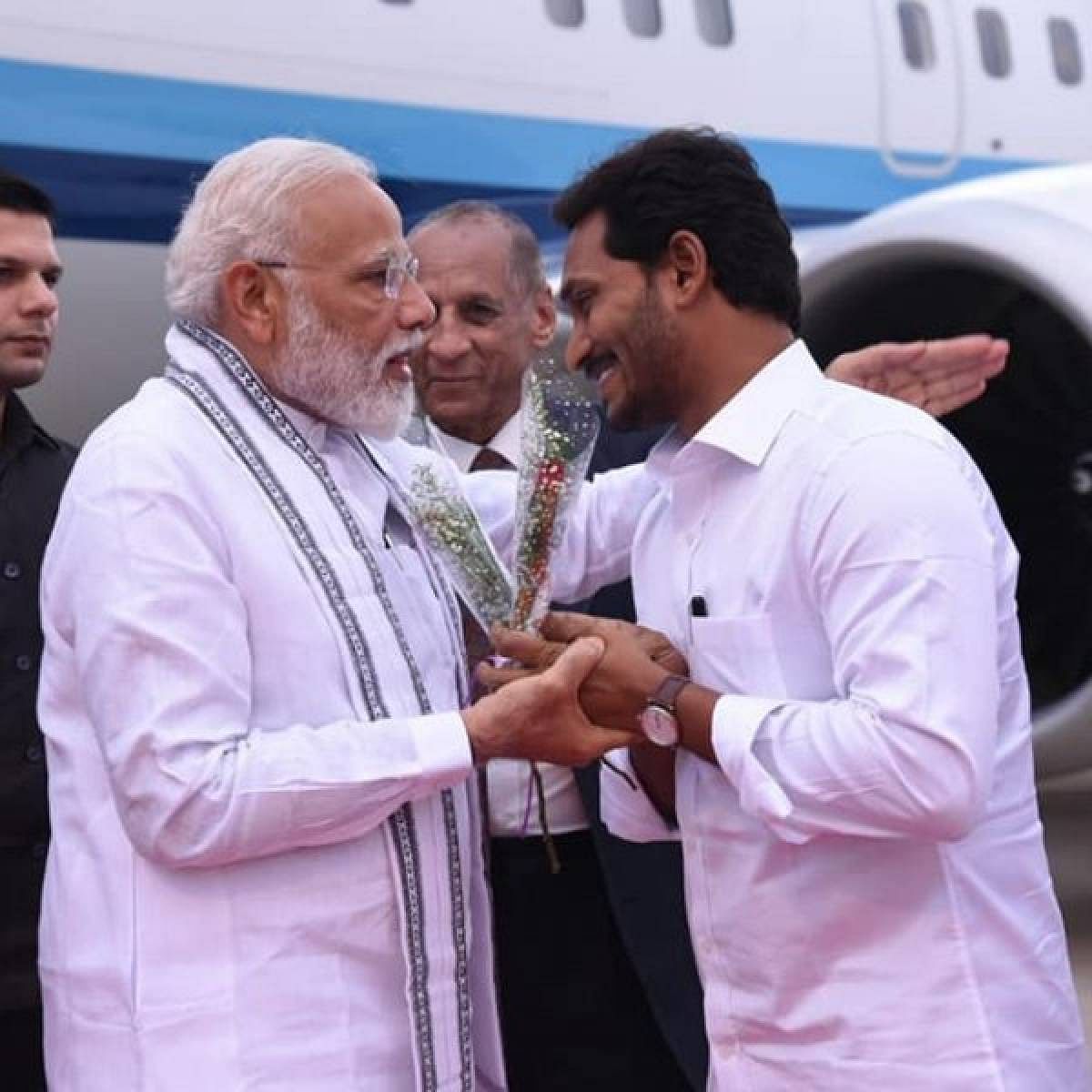 Jagan Mohan Reddy with Modi