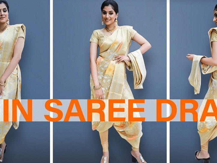 Dhoti Style Saree Drape in 1min!  | Party wear