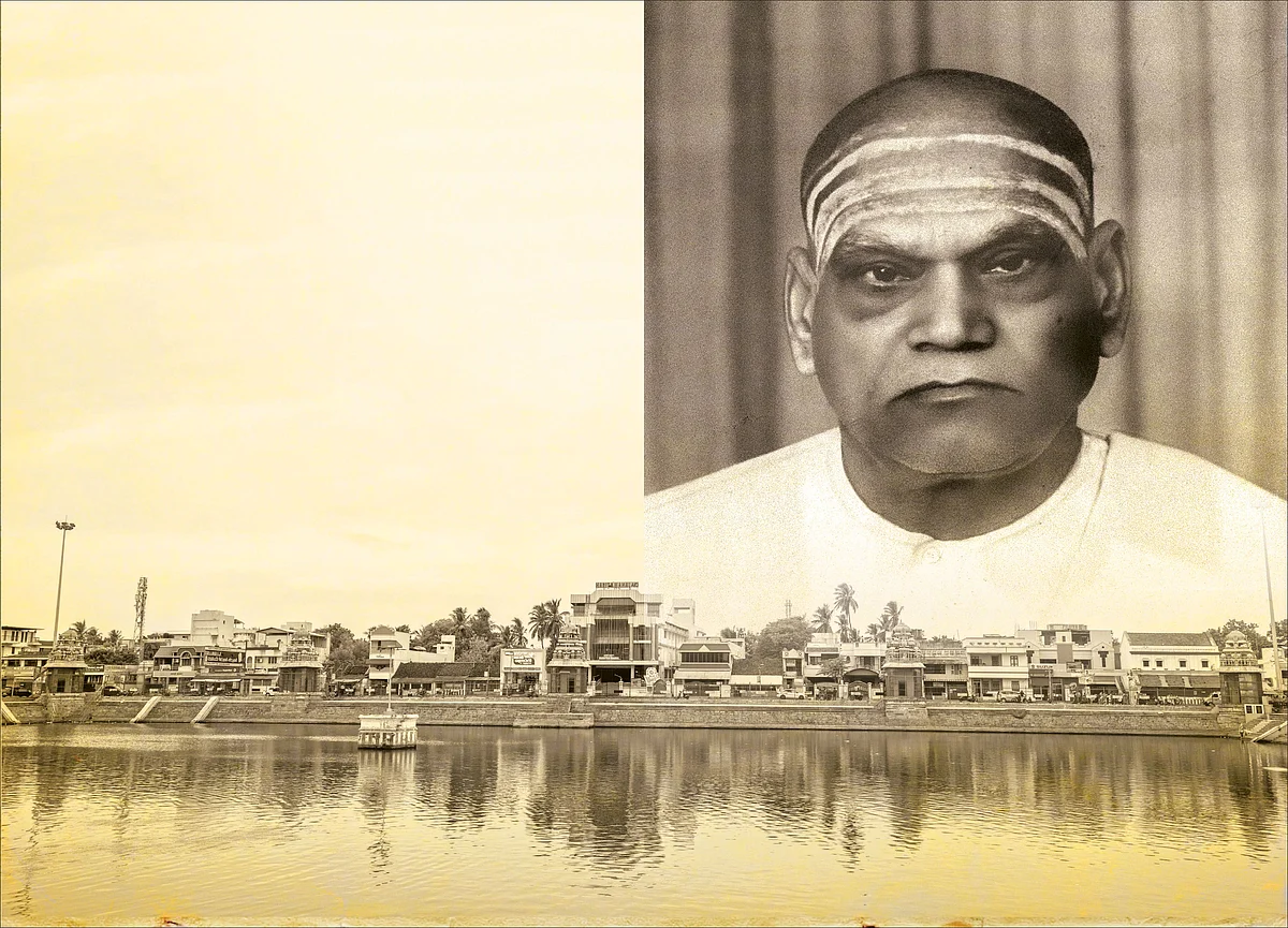 கணேசன், கும்பகோணம் மஹாமகக் குளத்தின் தென்கரை மூன்றாவது மண்டபத்தில் உட்கார்ந்திருந்தான். மேற்கே பார்த்து உக்கார்ந்திருந்தான். அந்தத் தென்கரையில் உள்ள வீடுகளும் சத்திரங்களும் அவனுக்கு மிகவும் பழக்கமானவையே.