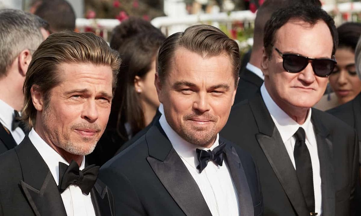 Tarantino with Brad Pitt and Leonardo Dicaprio